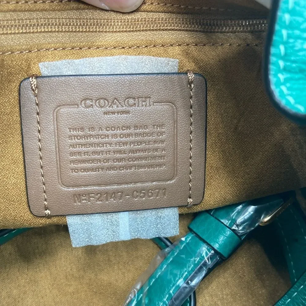Coach Shoulder & Crossbody Purse Bag With Melon Slice Charm Leather